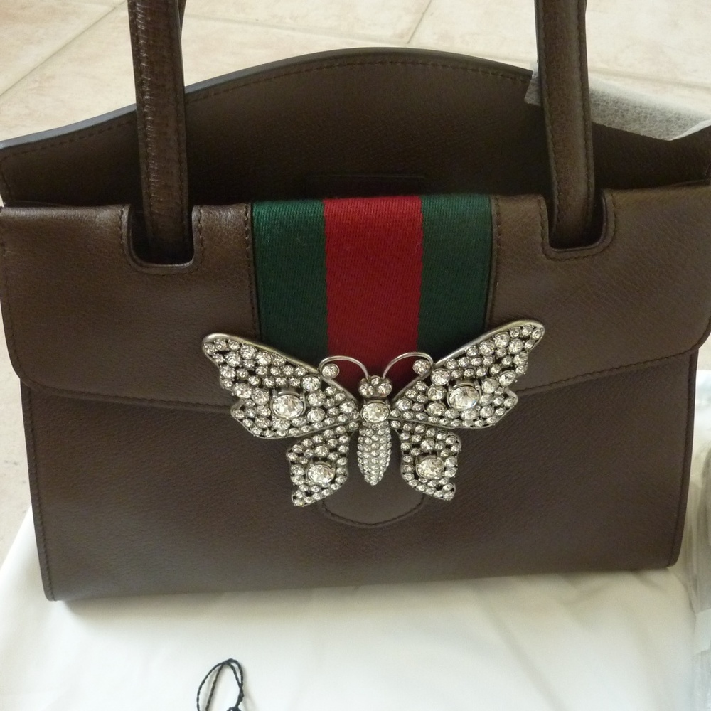 Gucci Linea Totem Medium Top-handle Brown Bag - Picture 3 of 8